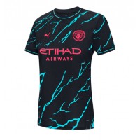 Camiseta Manchester City Ruben Dias #3 Tercera Equipación Replica 2023-24 para mujer mangas cortas